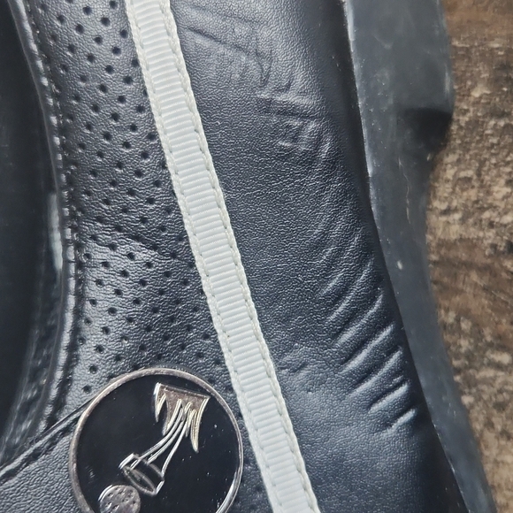 Tip Tee Toe Women's Size 7.5 Golf Shoes Black Leather Spikeless Sneakers - Picture 11 of 11